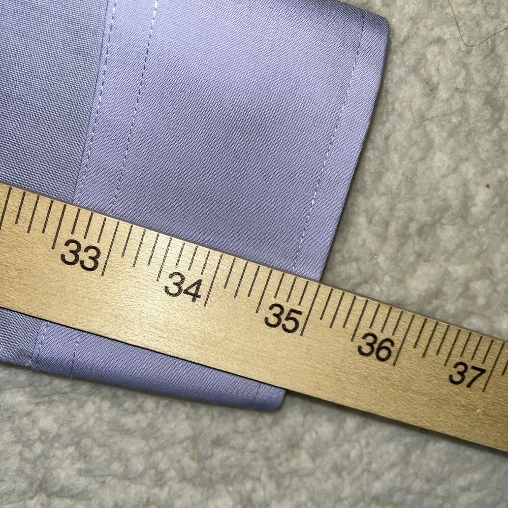 Stafford Super Shirt Performance Dress Shirt 16.5 34/35 Lavender Classic Fit - Picture 12 of 16